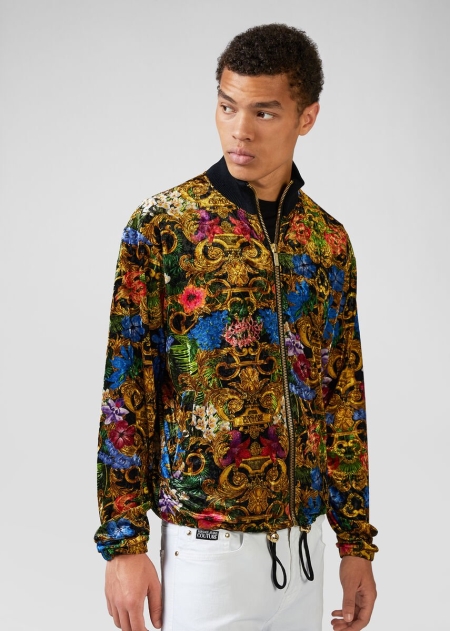 Hanorace Versace Versace Tropical Baroque Print Velvet Barbati | XZLHPFE-57